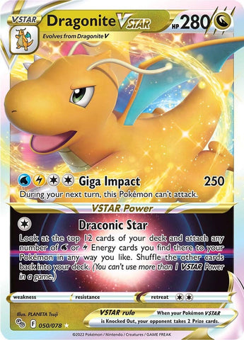 Dragonite VSTAR 50/78 - Pokemon GO Holofoil