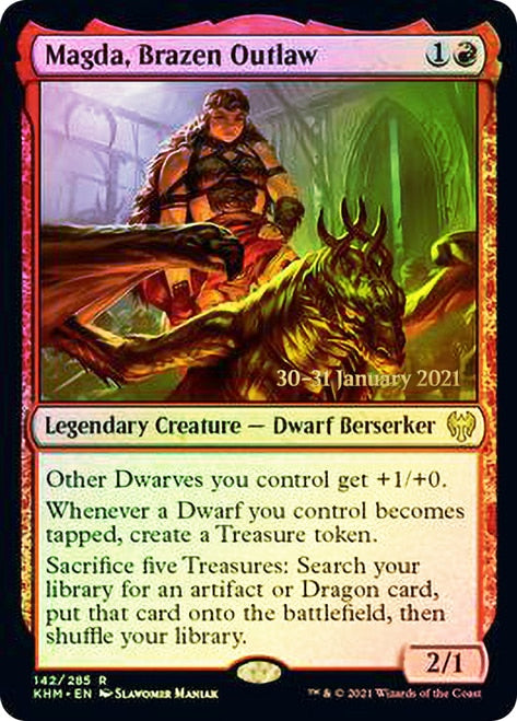 Magda, Brazen Outlaw (PRE-142) - Kaldheim Promos Foil