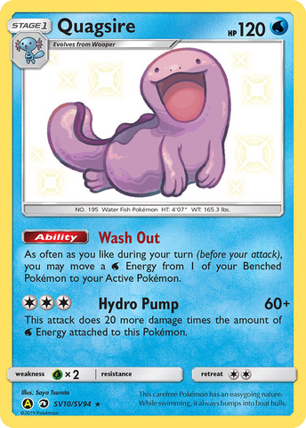 Quagsire SV10/94 - Hidden Fates Shiny Vault Holofoil