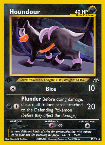 Houndour (39) 39/75 - Neo Discovery 1st Edition