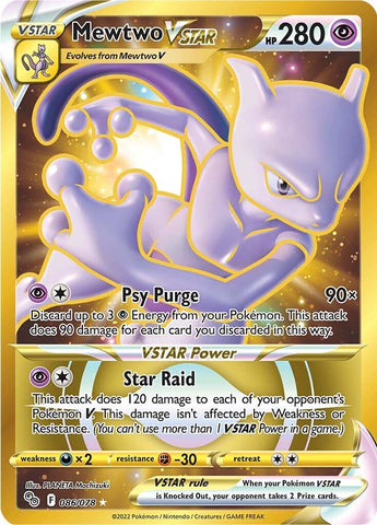 Mewtwo VSTAR (86) (Secret) 86/78 - Pokemon GO Holofoil