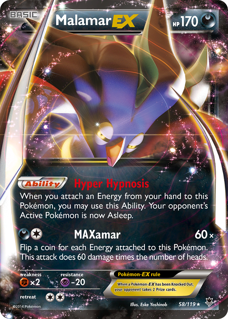 Malamar EX/119 - XY  Phantom Forces Holofoil