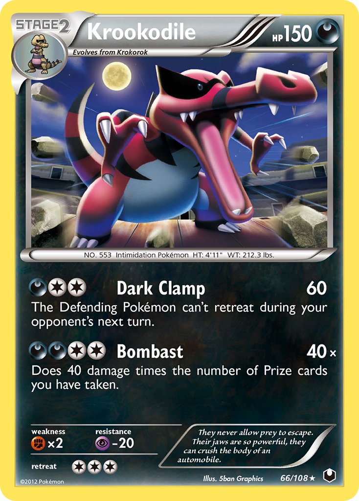 Krookodile - 66/108 (Cosmos Holo) - Blister Exclusives Holofoil