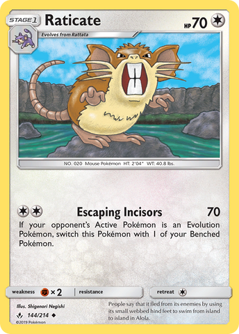 Raticate 144/214 - SM  Unbroken Bonds