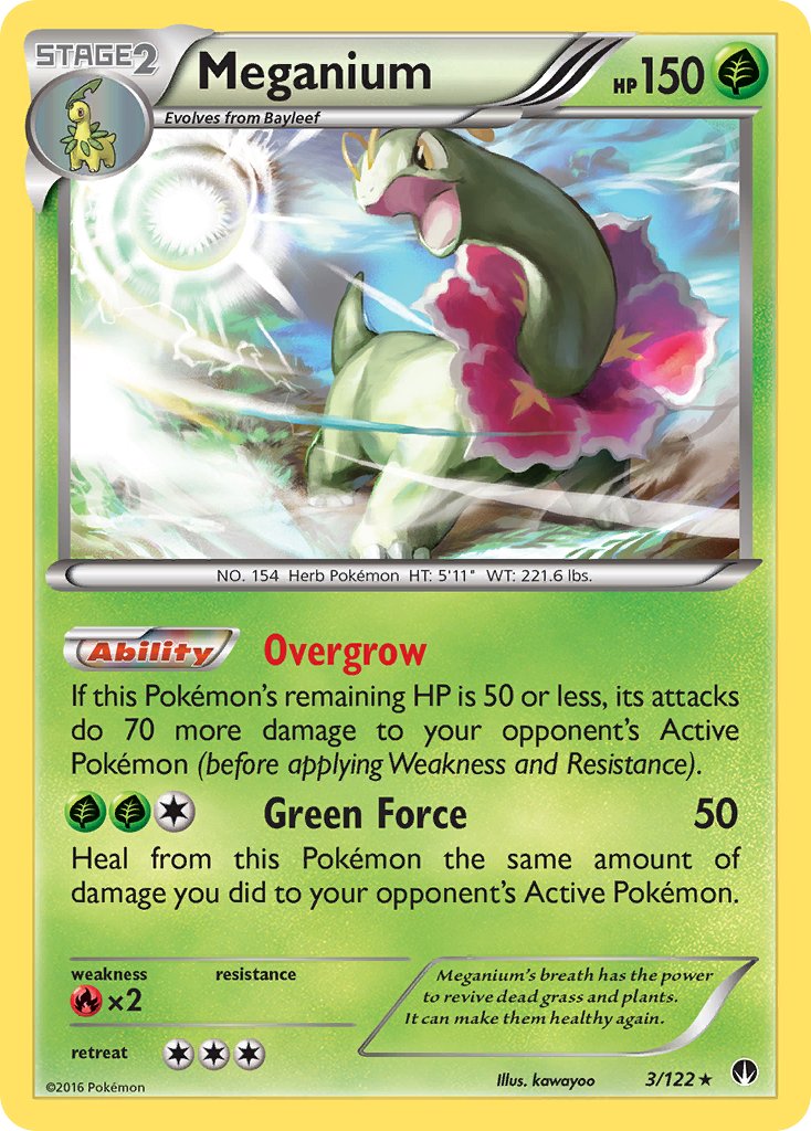 Meganium - 3/122 (Cosmos Holo) - Blister Exclusives Holofoil