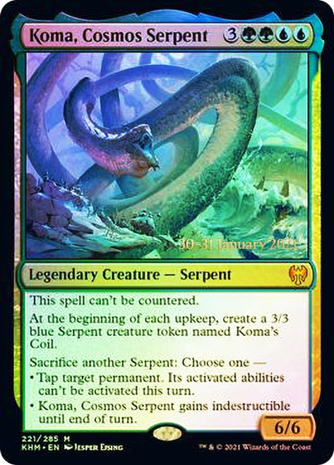 Koma, Cosmos Serpent (PRE-221S) - Kaldheim Promos Foil