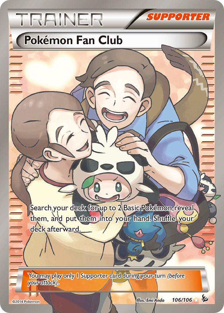Pokemon Fan Club (106 Full Art) 106/106 - XY  Flashfire Holofoil