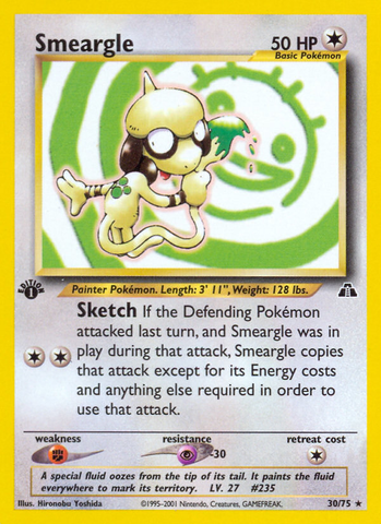 Smeargle (30) 30/75 - Neo Discovery 1st Edition