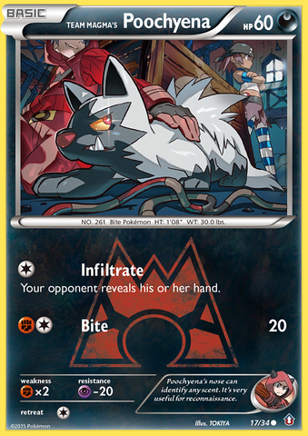 Team Magma's Poochyena 17/34 - Double Crisis