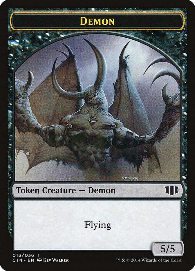 Demon (013) // Zombie (016) Double-Sided Token (C14-13 // 16) - Commander 2014 Tokens