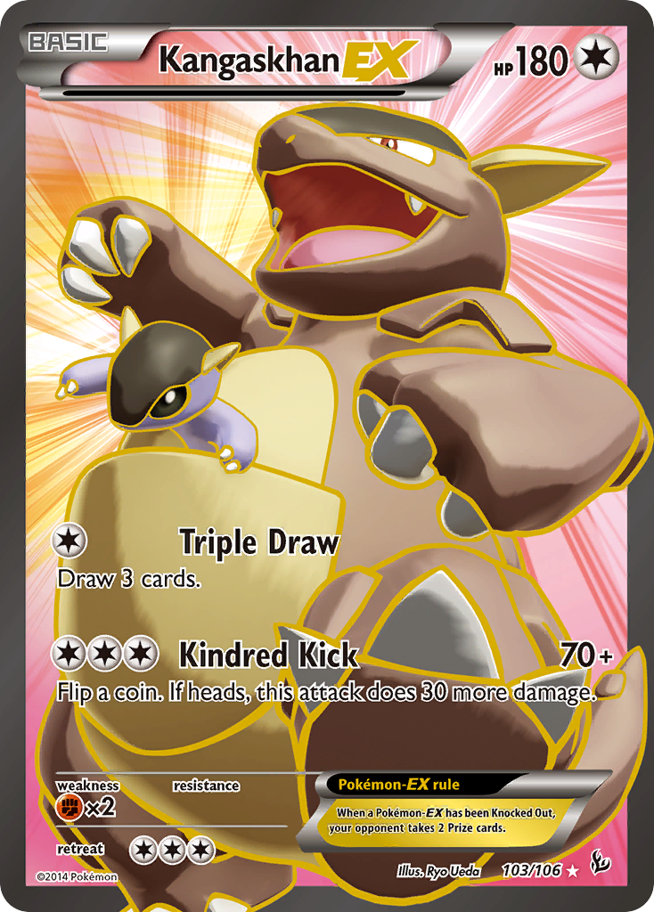 Kangaskhan EX (103 Full Art) 103/106 - XY  Flashfire Holofoil