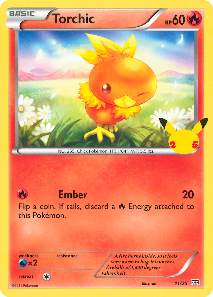 Torchic - 11/25 11/25 - McDonalds 25th Anniversary Promos