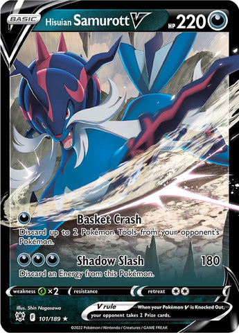 Hisuian Samurott V 101/189 - SWSH10 Astral Radiance Holofoil