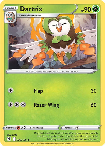 Dartrix 20/189 - SWSH10 Astral Radiance