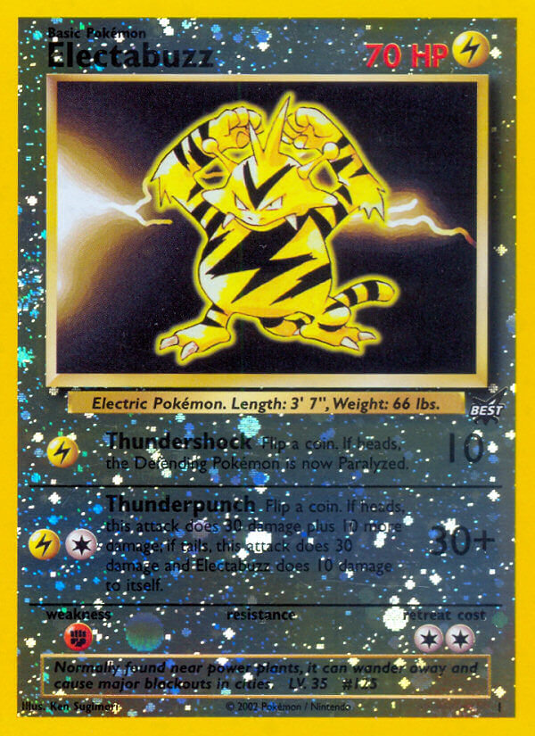 Electabuzz - 1/9 - Best of Promos Reverse Holofoil