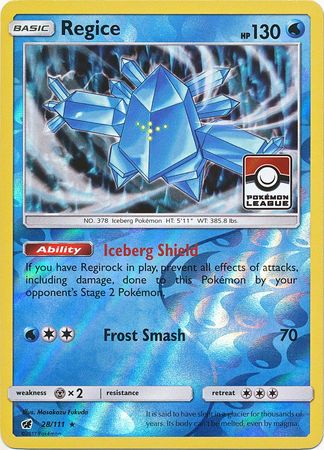 Regice - 28/111 (Pokemon League) 28 - League & Championship Cards Reverse Holofoil