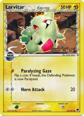 Larvitar (Delta Species) 52/101 - Dragon Frontiers Reverse Holofoil