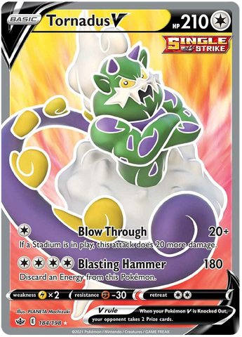 Tornadus V (Full Art) 184/198 - SWSH06 Chilling Reign Holofoil