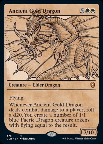 Ancient Gold Dragon (Showcase) (CLB-376) - Commander Legends: Battle for Baldur's Gate: (Showcase)