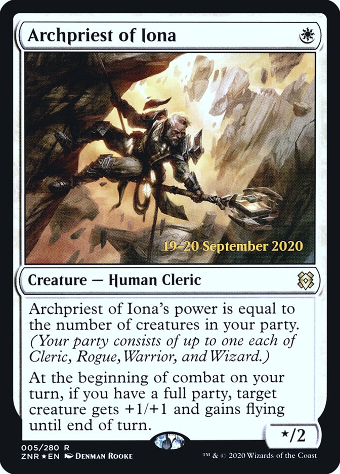 Archpriest of Iona (PRE-005) - Zendikar Rising Promos Foil