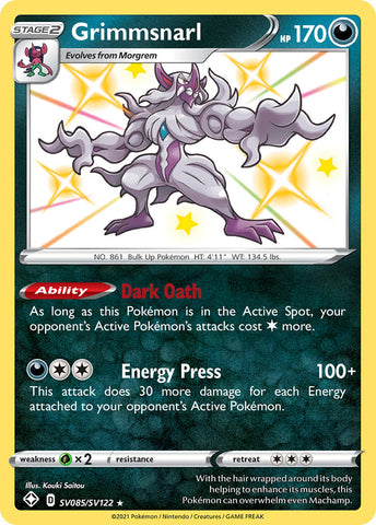 Grimmsnarl SV085/122 - Shining Fates Shiny Vault Holofoil