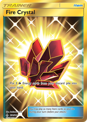 Fire Crystal (Secret) 231/214 - SM  Unbroken Bonds Holofoil