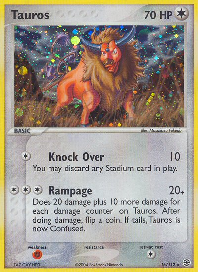 Tauros/112 - FireRed & LeafGreen Holofoil