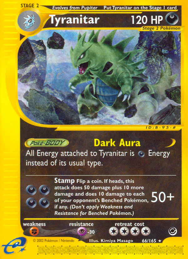 Tyranitar (66) - 66/165 Expedition - Rare