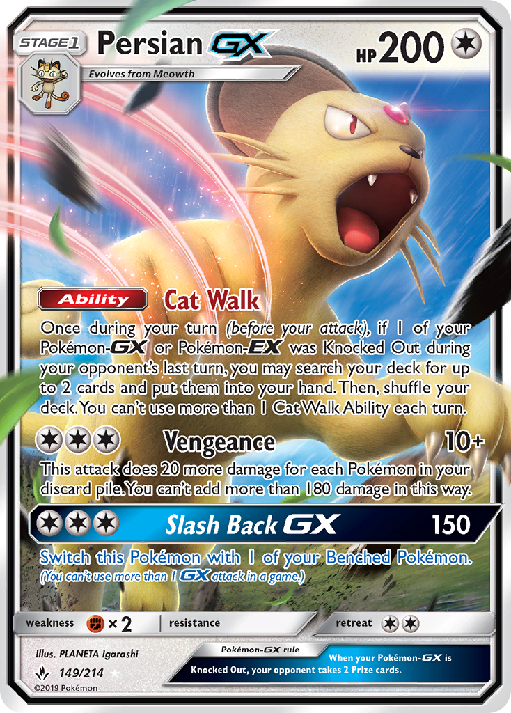 Persian GX 149/214 - SM  Unbroken Bonds Holofoil