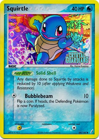 Squirtle - 064/100 64/100 - Crystal Guardians Reverse Holofoil