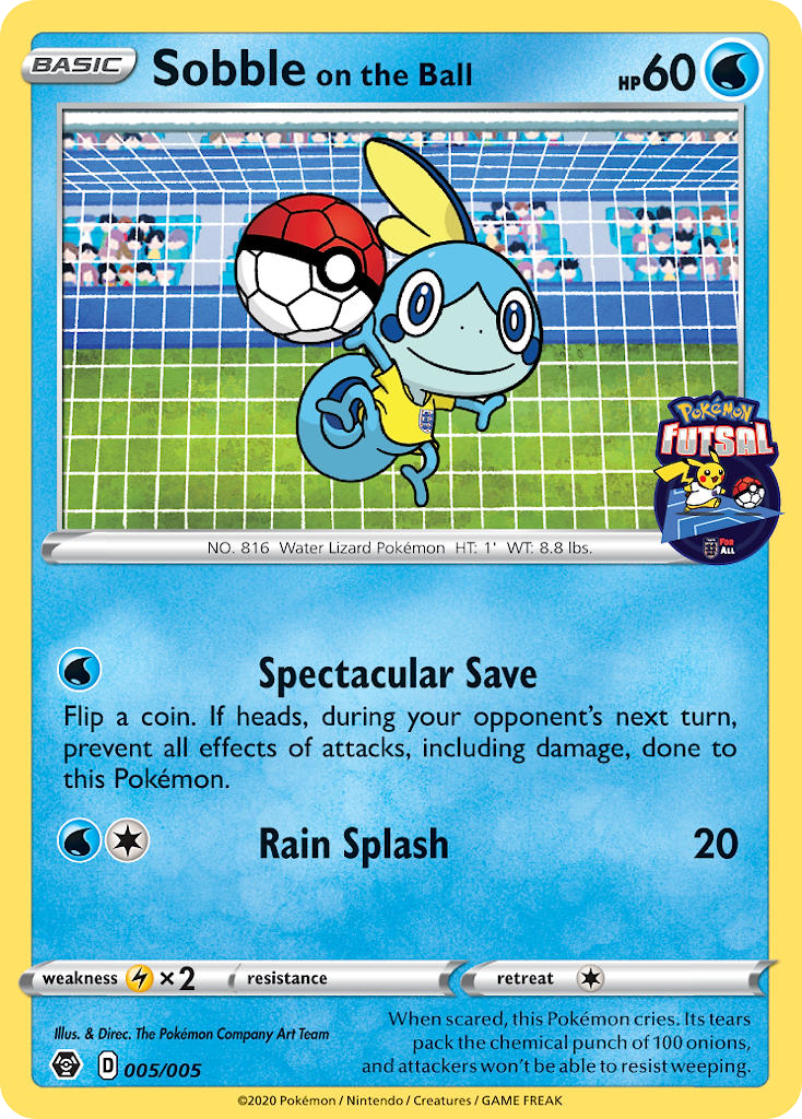 Sobble on the Ball - 005/005 (Pokemon Futsal) 5/5 - Miscellaneous Cards & Products