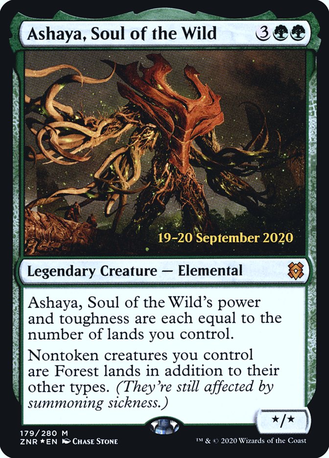 Ashaya, Soul of the Wild (PRE-179) - Zendikar Rising Promos Foil