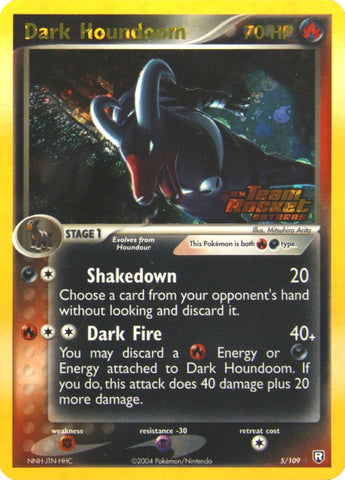 Dark Houndoom - 005/109 5/109 - Team Rocket Returns Reverse Holofoil