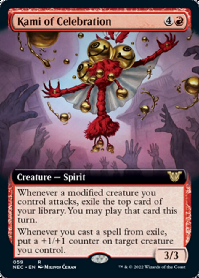 Kami of Celebration (Extended Art) (NEC-059) - Neon Dynasty Commander: (Extended Art)