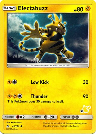 Electabuzz - 43/156 (#58 Pikachu Stamped) 43 - Battle Academy