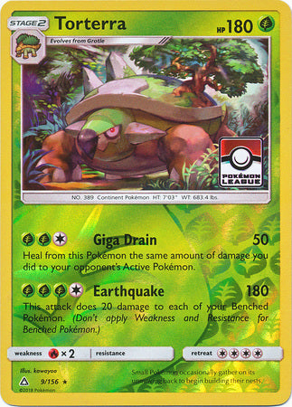 Torterra - 9/156 (Pokemon League) 9 - League & Championship Cards Reverse Holofoil