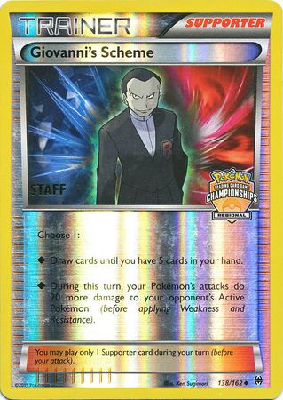 Giovanni's Scheme - 138/162 (Regional Championships) [Staff] - League & Championship Cards Reverse Holofoil