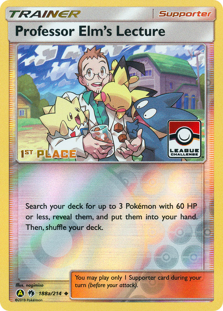 Professor Elm's Lecture - 188a/214 (League Challenge) [1st Place]/214 - League & Championship Cards Reverse Holofoil