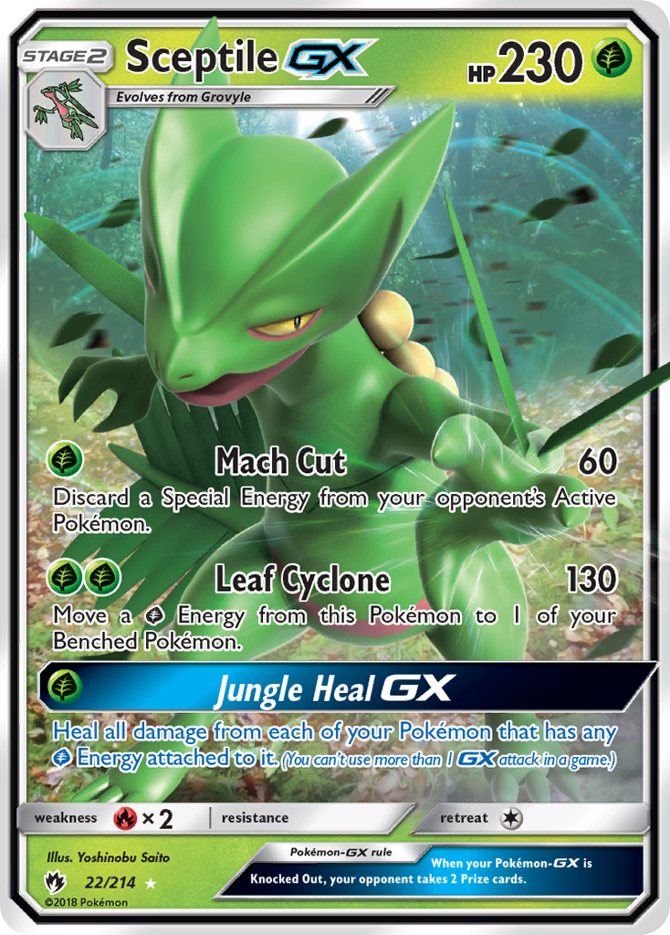 Sceptile GX 22/214 - SM  Lost Thunder Holofoil