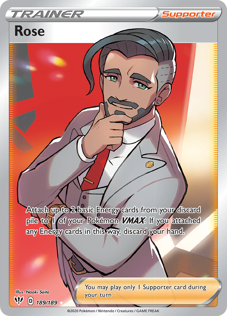 Rose (Full Art) 189/189 - SWSH03 Darkness Ablaze Holofoil