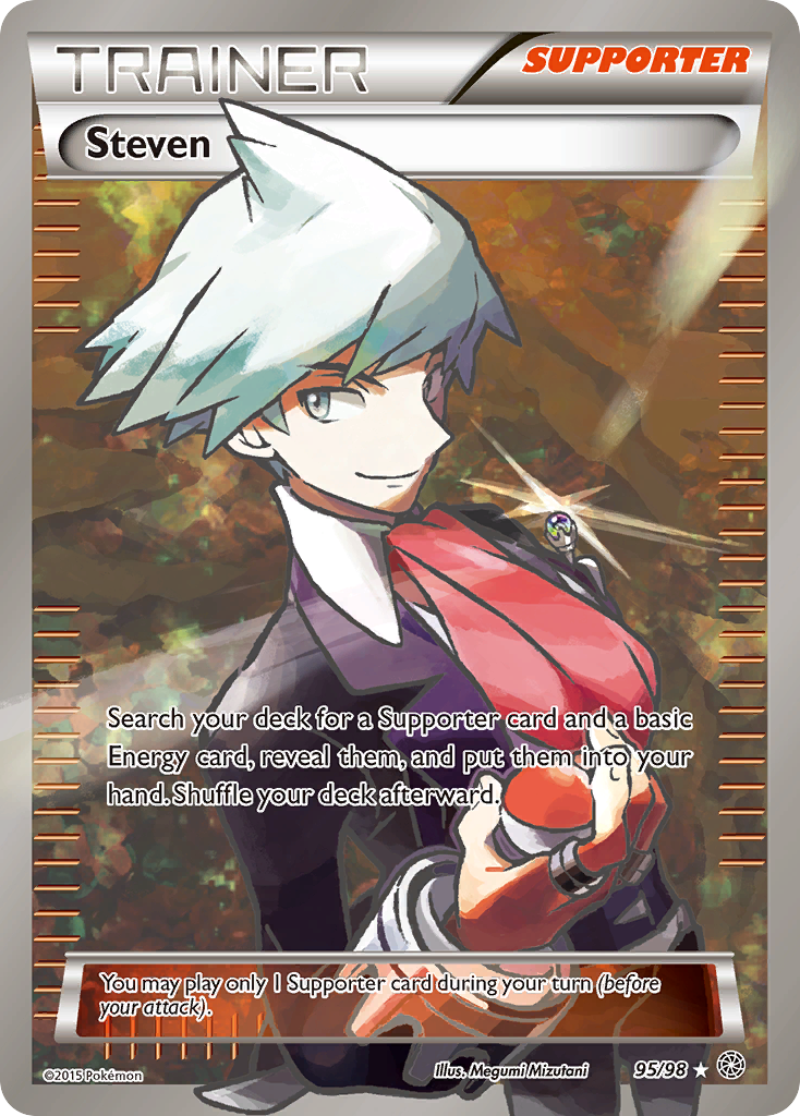Steven (Full Art) 95/98 - XY  Ancient Origins Holofoil