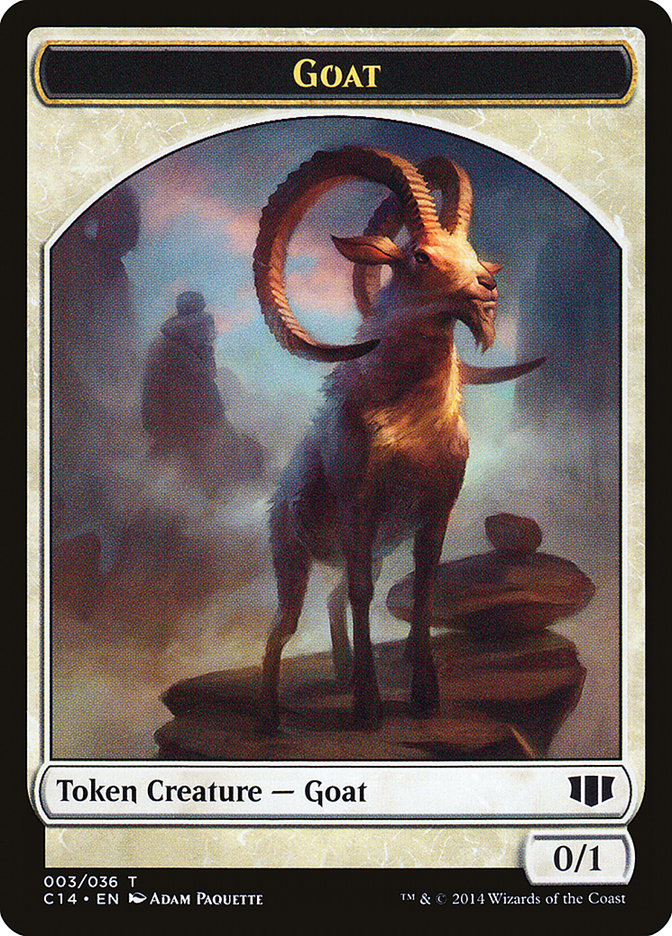 Goblin // Goat Double-Sided Token (C14-17 // 3) - Commander 2014 Tokens