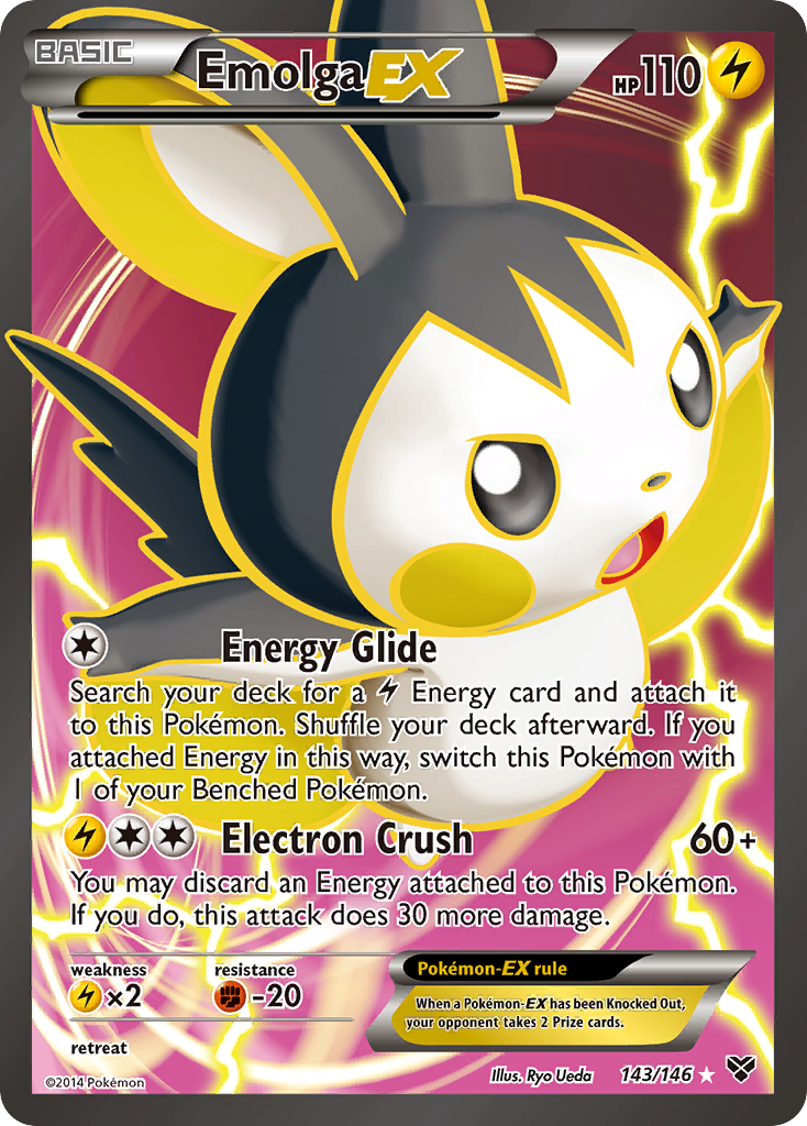 Emolga EX (143 Full Art)/146 - XY Base Set Holofoil