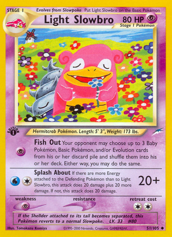 Light Slowbro 51/105 - Neo Destiny 1st Edition