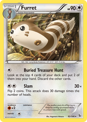Furret 82/106 - XY  Flashfire