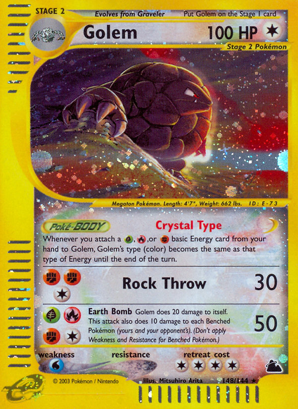 Golem - 148/144 - Holofoil Skyridge - Secret Rare