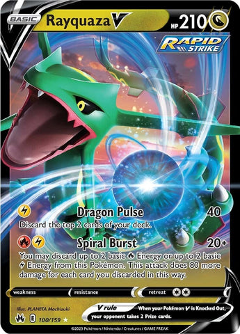 Rayquaza V 100/159 - SWSH Crown Zenith Holofoil