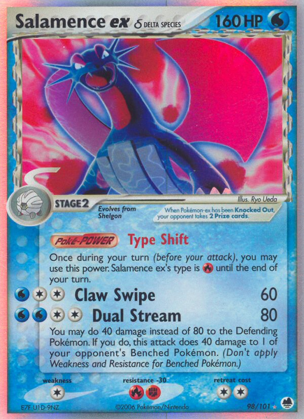 Salamence ex (Delta Species)/101 - Dragon Frontiers Holofoil