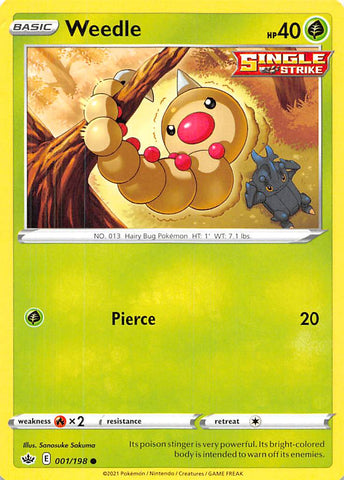 Weedle 1/198 - SWSH06 Chilling Reign