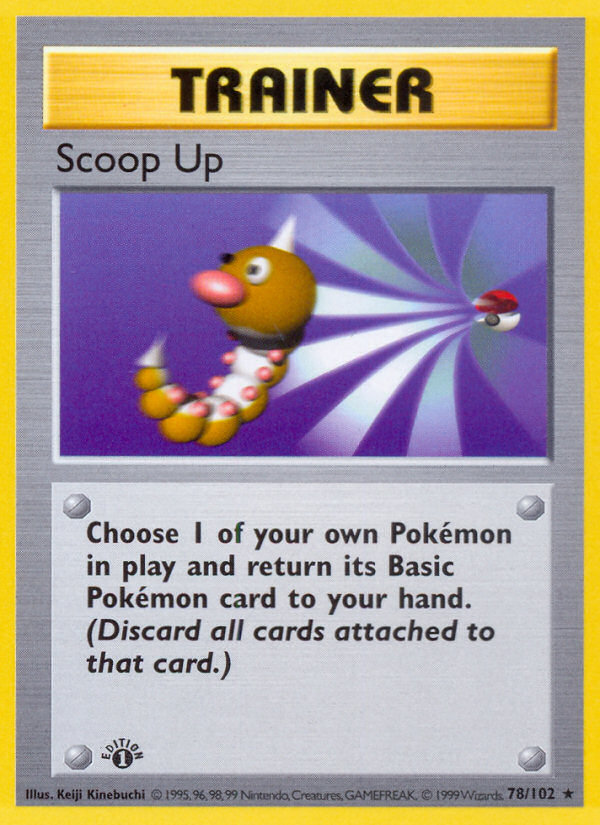Scoop Up - 78/102 - 1st Edition Base Set Shadowless - Rare